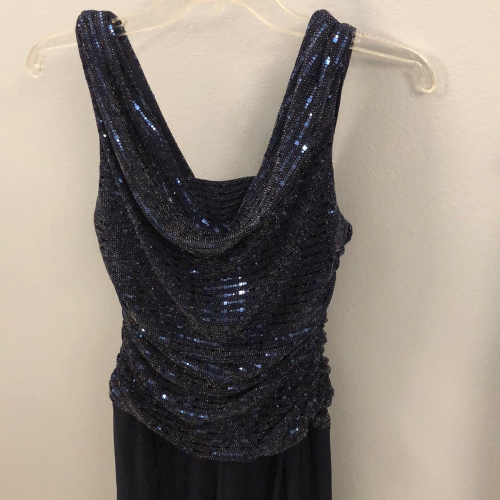Navy blue dressy pant suit romper